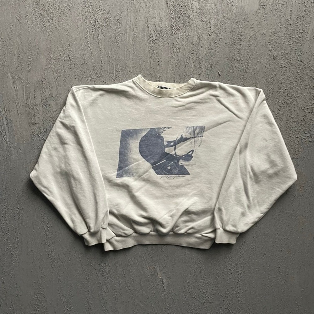 Vintage Puma denim collection Sweatshirt Mens Small White 90s